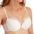 Maidenform Love The Lift Lace Plunge Push-Up & in Bra, 32B, Ivory/Peach