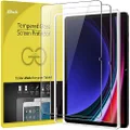 JETech Screen Protector for Samsung Galaxy Tab S9 11-Inch and Galaxy Tab S9 FE 10.9-Inch, with Easy Installation Frame, Tempered Glass Film, HD Clear, 2-Pack