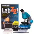 Levenhuk LabZZ M101 Azure Microscope for Kids with Experiment Kit – Choose Your Favorite Color