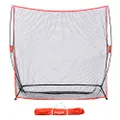 GoSports Golf Practice Hitting Net - Choose Between Huge 10 ft x 7 ft or 7 ft x 7 ft Nets - Personal Driving Range for Indoor or Outdoor Use - Designed by Golfers for Golfers,Red