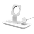 mophie 3-in-1 Magsafe Wireless Charging Stand for Apple iPhone, AirPods/AirPods Pro & Watch, 15W Super-Fast Charging, Stylish Gloss Finish - White (MagSafe charger not included) 403108005