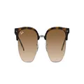 Ray-Ban Rb4416 New Clubmaster Square Sunglasses, Havana on Gunmetal/Clear Brown Gradient, 53 mm