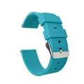 BARTON Watch Bands - Soft Silicone Quick Release Straps - Choose Color & Width - 16mm, 18mm, 20mm, 22mm, 24mm - Silky Soft Rubber Watch Bands, Aqua Blue, 22mm, Traditional