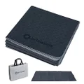 Primasole TPE Folding yoga mat Travel Double side Non-Slip Lightweight Pilates & Floor Workouts6mm thick Black Color PSS22NH013A