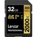 Lexar Professional 2000x 32GB SDHC UHS-II/U3 (Up to 300MB/s Read) w/USB 3.0 Reader - LSD32GCRBNA2000R