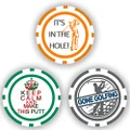 DA VINCI Golf Ball Marker Poker Chip Collection, 11.5 Gram Chips (3-Pack-A)