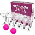 Fairly Odd Novelties WINE GLASS PONG Fun Novelty Party Drinking Game, 5 oz, Pink