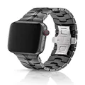 42/44mm JUUK Vitero Granite Premium Watch Band Made for The Apple Watch, Using Aircraft Grade, Hard Anodized 6000 Series Aluminum with a Solid Stainless Steel Butterfly deployant Buckle (Matte)