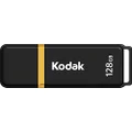 Kodak EKMMD128GK103 - USB Drive 3.2/3.1/3.0-128 GB, 128 Go - Classic Serie - K100 Model - Black mat casing with a Transparent Yellow Neck + a Cap