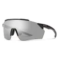 SMITH Ruckus Sunglasses – Shield Lens Performance Sports Sunglasses for Running, Biking, MTB & More – For Men & Women – Matte Black + Platinum ChromaPop Mirror Lens