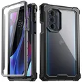 Poetic Guardian Series Case Designed for Motorola Moto Edge Plus 5G 6.7" (2022) / Edge+ 5G UW (2022), Full-Body Hybrid Shockproof Bumper Cover with Built-in Screen Protector, Black/Clear
