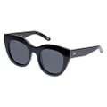 Le Specs. Women's Air Heart Sunglasses, Black / Smoke Mono Polarized, One Size