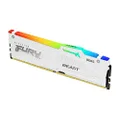 Kingston Fury Beast White RGB 16GB 5200MT/s CL36 DDR5 Expo DIMM | Infrared Syncing | Fury CTRL Software | Overclocking | Plug N Play | AMD Expo | Single Module | KF552C36BWEA-16