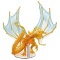 Dungeons & Dragons D&D Icons of The Realms: Adult Topaz Dragon - Pre-Painted Miniatures, Translucent, RPG Figure, for Display & Tabletop Use, Roleplaying