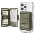 Pelican Magnetic Wallet for iPhone [Card Holder] Heavy Duty Snap-on MagSafe Wallet - Detachable Hard Shell Magnetic Phone Wallet - for iPhone 15 Pro Max/ 15 Pro/ 15/14 Pro Max/14/13 Pro Max - OD Green