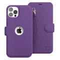 LUPA iPhone 12/12 Pro Wallet Case -Slim iPhone 12/12 Pro Flip Case with Credit Card Holder, for Women & Men, Faux Leather iPhone 12/12 Pro Purse Cases with Magnetic Closure, Purple