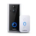 SpotCam Video Doorbell 2, Bluetooth and Wi-Fi setup, Rechargeable Battery/AC/DC Powered, FHD 1080P, Two Way Audio, 180 Degree View Angle, Motion Detection, Digital Output, Works with Alexa/Google Home