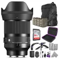 Sigma 35mm f/1.4 DG DN Art Lens for Sony E Mount with Altura Photo Advanced Accessory and Travel Bundle