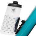 Peaty's Fidlock Lockin Magnetic Bike Water Bottle & Mount, Crown/Clear, 600 ml/ 20 oz.