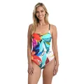 La Blanca Women's Standard Rouched Body Lingerie Mio One Piece Swimsuit, Multi//Electric Shore, 4