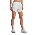 Under Armour - Womens Fly by Elite 3'' Short Shorts, Color White/White (100), Size: Large