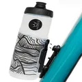 Peaty's Fidlock Lockin Magnetic Bike Water Bottle & Mount, Topo/Clear, 600 ml/ 20 oz.
