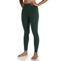 Colorfulkoala Women's Essential Basic Leggings High Waisted Buttery Soft Yoga Pants 25'' / 28'', Forest Green, X-Small