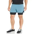 New Balance Men's Q Speed Fuel 2 in 1 5 Inch Short, Spring Tide, X-Large