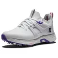 FootJoy Women's Hyperflex Golf Shoe, White/Purple, 7