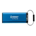 Kingston Ironkey Keypad 200 16GB Encrypted USB | Alphanumeric Keypad | Multi-Pin Access | XTS-AES 256-bit | FIPS 140-3 Level 3 Certified | Brute Force & BadUSB Protection | IKKP200/16GB,Blue