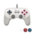 8Bitdo Pro 2 Wired Controller with Customize Back Buttons & Modifiable Vibration for Switch, Steam Deck, PC Windows and Raspberry Pi (G Glassic Edition)