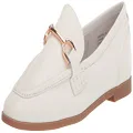 Steve Madden Women's Carrine Loafer, White Leather, 8.5