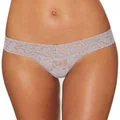Hanky Panky Signature Lace Petite Low Rise Thong, One Size, Steel