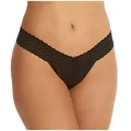 hanky panky, Eco Cotton One Size Low Rise Thong Black, One Size (2-12)