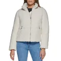 Levi's Women's Breanna Puffer Jacket (Standard and Plus Sizes), Cream Sherpa, X-Large