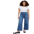 GAP Women's High Rise Wide Leg Jeans, Dark Wash, 24