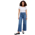 GAP Women's High Rise Wide Leg Jeans, Dark Wash, 24
