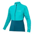 Endura Women's Windchill Cycling Jacket II - Waterproof Panels & Thermal Protection Pacific Blue, Medium