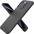 Smartish iPhone 15 Pro Max Slim Case - Gripmunk Compatible with MagSafe [Lightweight + Protective] Thin Grip Magnetic Cover with Microfiber Lining - Black Tie Affair