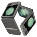 Caseology Parallax [3D Ergonomic Design] Protective Case Compatible with Samsung Galaxy Z Flip 5 Case (2023) - Ash Gray, ACS06243