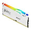 Kingston FURY Beast White RGB 32GB 5200MT/s CL36 DDR5 Expo DIMM | Infrared Syncing | Fury CTRL Software | Overclocking | Plug N Play | AMD Expo | Single Module | KF552C36BWEA-32