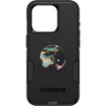 OtterBox Bundle Apricot Commuter Series Case - (Black) + PopSockets PopGrip (Electric Oil Slick), Slim & Tough, Pocket-Friendly, with Port Protection, PopGrip Included
