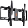 ECHOGEAR Tilting TV Wall Mount with Low Profile Design for 32-70 inch TVs - Eliminates Screen Glare with 15º of Smooth Tilt - Easy Install with All Hardware Included - EGLT1-BK
