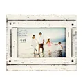 PRINZ Homestead 4-Inch by 6-Inch Distressed Plank Picture Frame, White,Antique White