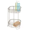 InterDesign Forma Free Standing Bathroom or Shower Storage Shelves for Towels, Soap, Shampoo, Lotion, Accessories - 2 Tier, Satin
