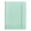 Filofax Refillable Pastel Notebook, A5 (8.25" x 5") Duck Egg - 112 Cream moveable pages - Index, pocket and page marker (B115052U)