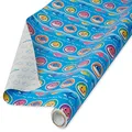 American Greetings Reversible Wrapping Paper, Baby Shark (1 Roll, 75 sq. ft.)