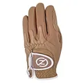 Zero Friction Ladies Cabretta Elite Golf Glove Tan, LH, Universal-Fit