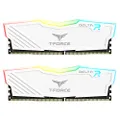 TEAMGROUP T-Force Delta RGB DDR4 64GB (2x32GB) 3200MHz (PC4-28800) CL16 Desktop Gaming Memory Module Ram TF4D464G3200HC16CDC01 - White