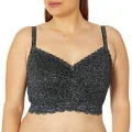 Cosabella Women's Say Never Printed Ultra Curvy Sweetie Bralette, Black Panther, X-Small